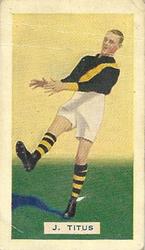 1934 Hoadley's Victorian Footballers #6 Jack Titus Front